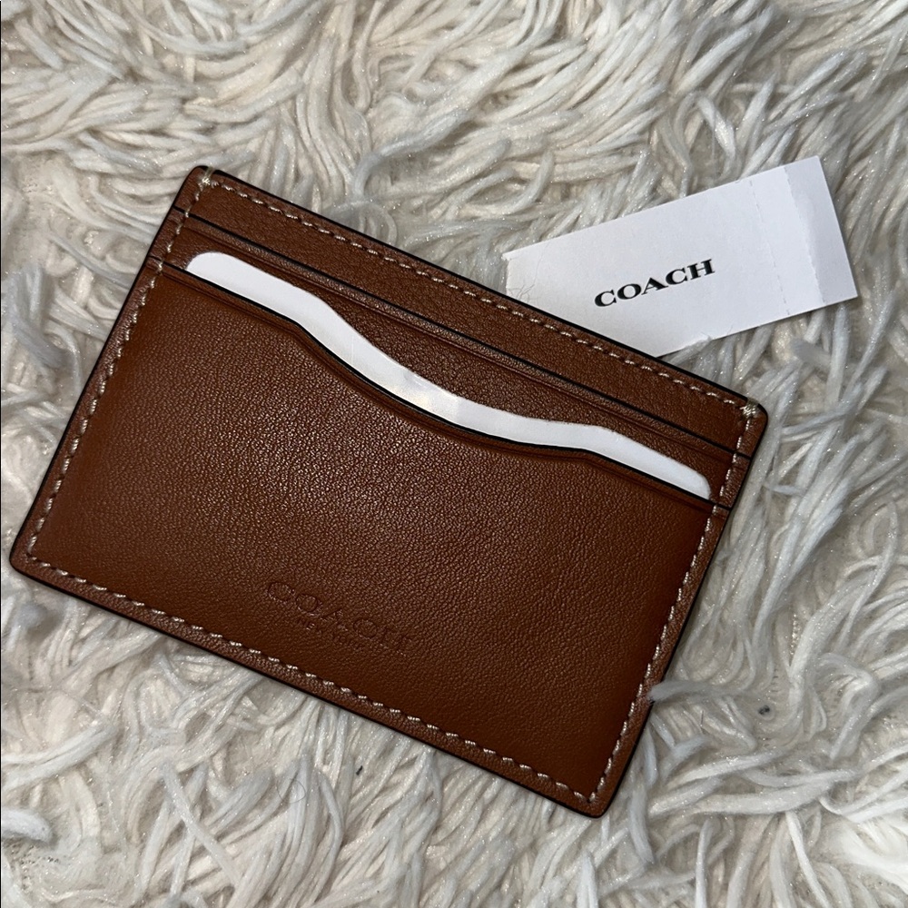 Coach Tan Leather Card Holder